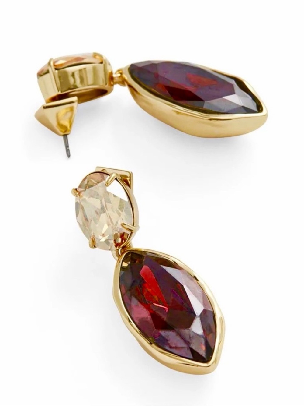 Alexus Bittar Navette Crystal Drop Post Earrings (NWOT) - Picture 3 of 5